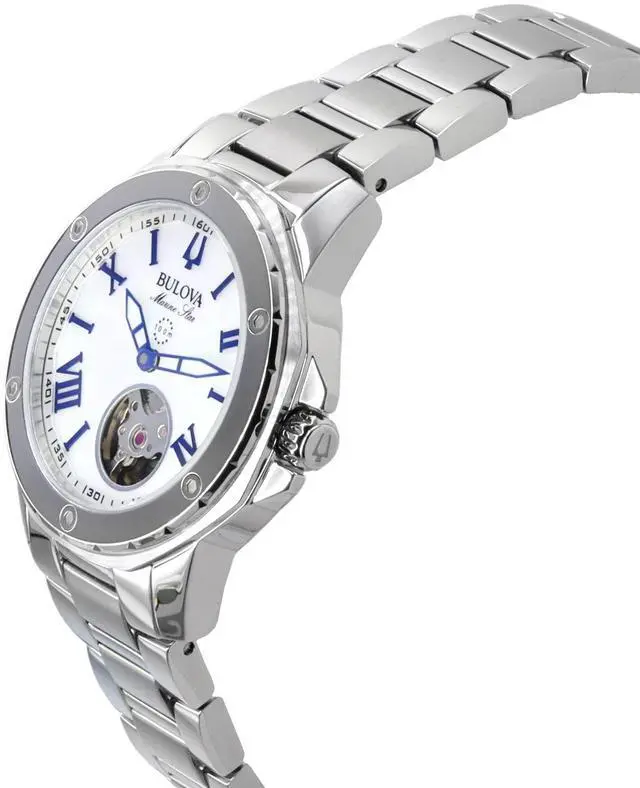 Alt view image 3 of 4 - Bulova Marine Mother Of Pearl Dial Automatic Casual 100M Women's Watch 96L326