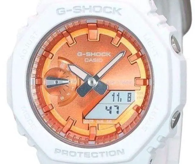Alt view image 2 of 3 - Casio G-Shock Orange Dial Quartzv Sport 200M Women's Watch GMA-S2100WS-7A
