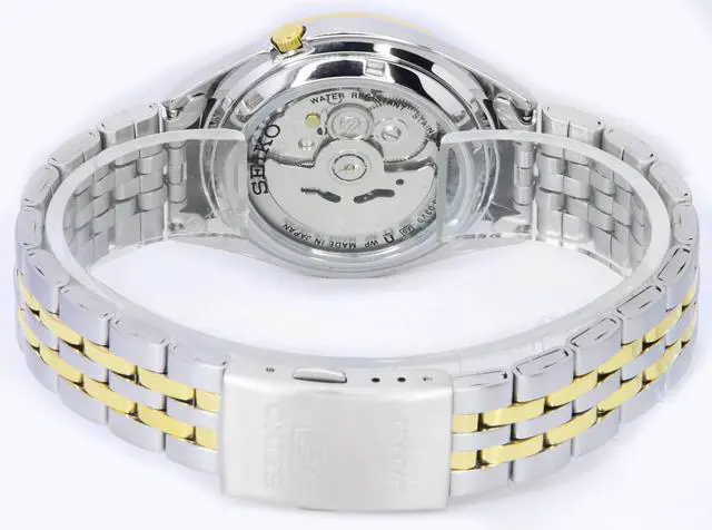 Alt view image 4 of 4 - Seiko 5 Two Tone Stainless Steel White Dial Automatic SNKL24J1 Men's Watch