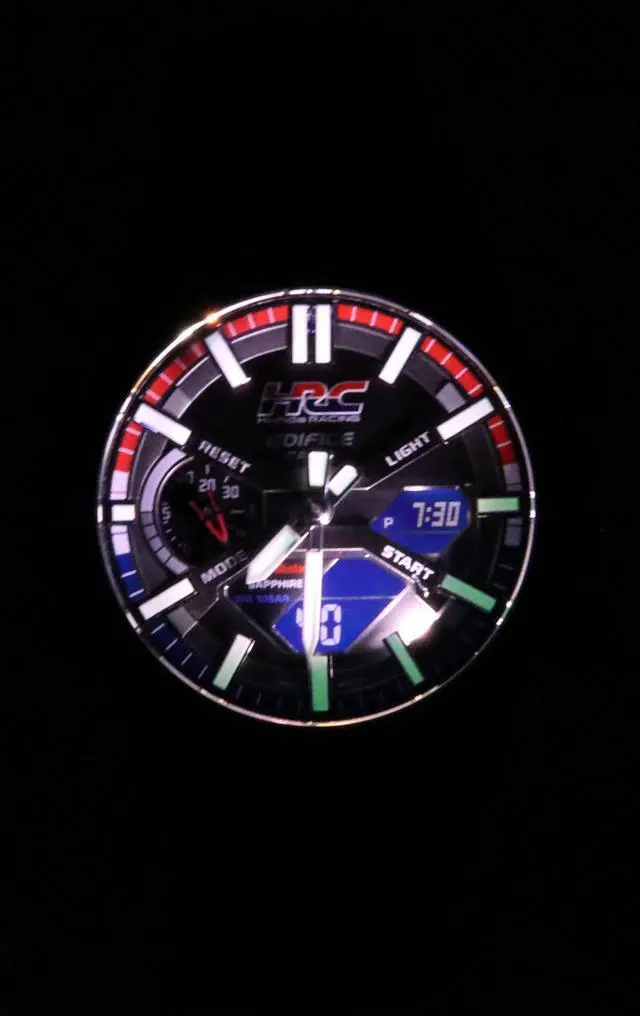 Alt view image 3 of 5 - Casio Edifice Black Dial Solar Sports 100M Men's Watch ECB-2000HR-1A