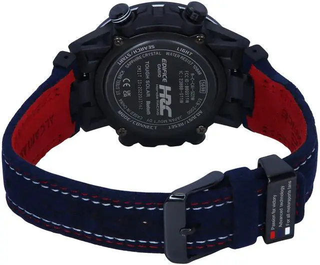 Alt view image 5 of 5 - Casio Edifice Black Dial Solar Sports 100M Men's Watch ECB-2000HR-1A