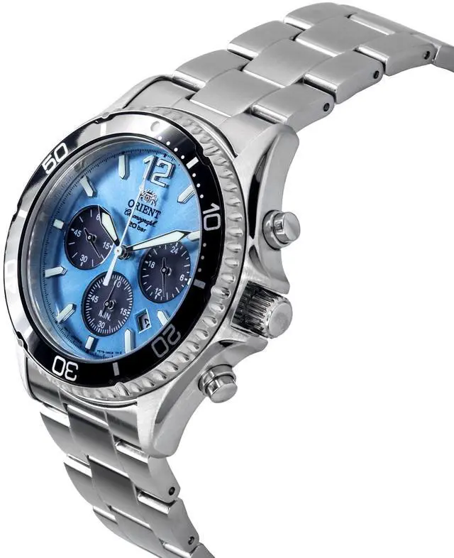 Alt view image 3 of 4 - Orient Sports Sky Blue Dial Quartz Diver's 200M Men's Watch RA-TX0206L
