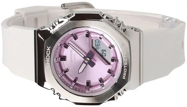 Alt view image 3 of 3 - Casio G-Shock Analog Digital Pink Dial Sports Quartz Women's Watch GM-S2110-7A6