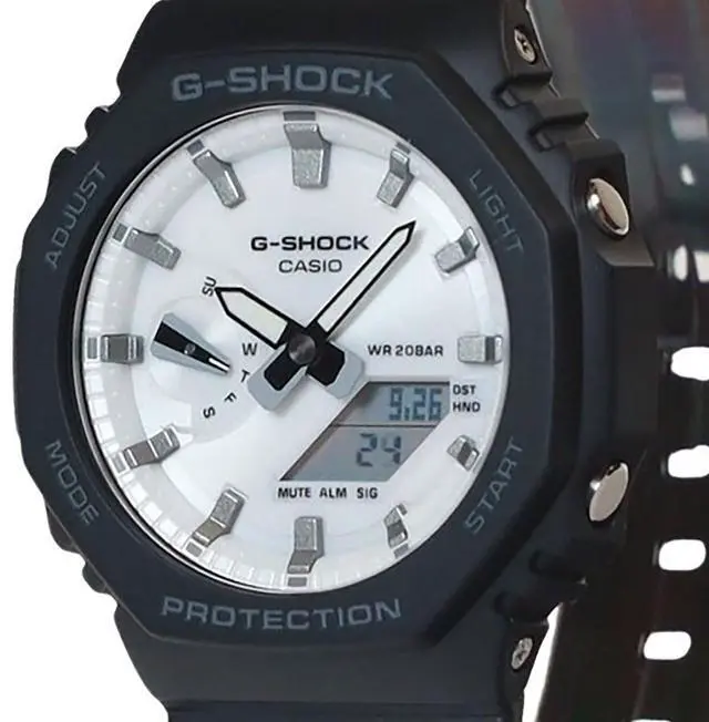 Alt view image 2 of 3 - Casio G-Shock White Dial Sports Quartz 200M Men's Watch GA-2100WD-1A