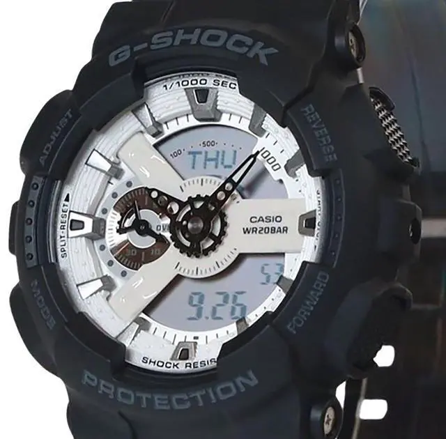 Alt view image 2 of 3 - Casio G-Shock White Dial Sports Quartz 200M Men's Watch GA-110WD-1A