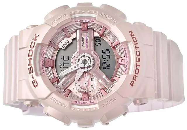 Alt view image 3 of 3 - Casio G-Shock Pink Dial Quartz Sports 200M Women's Watch GMA-S110ST-4A