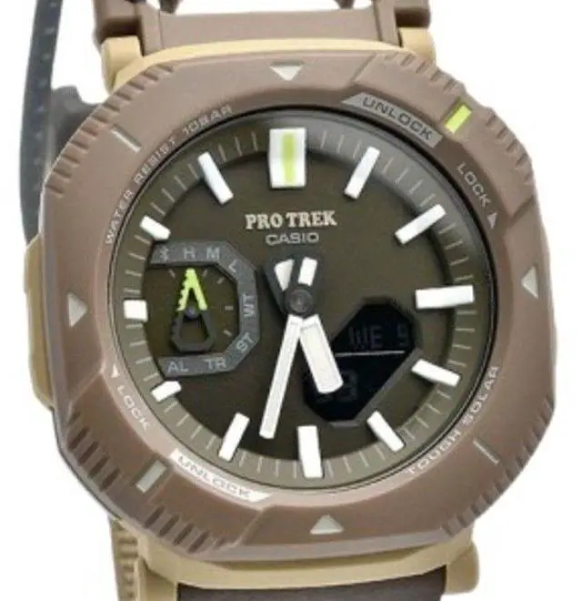 Alt view image 2 of 3 - Casio Pro Trek Green Dial Solar Sports 100M Unisex Watch PRJ-B001B-5