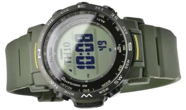 Alt view image 3 of 3 - Casio Pro Trek Bkack Dial Solar Sports 100M Unisex Watch PRW-35Y-3B