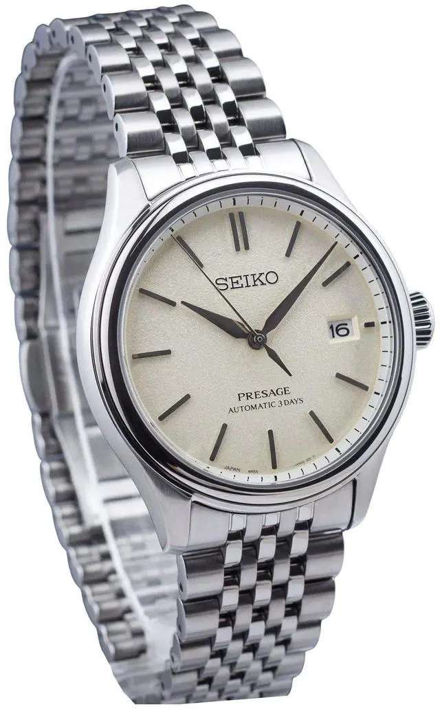 Alt view image 3 of 3 - Seiko Presage Warm White Dial Automatic 100M Men's Watch SPB463J1