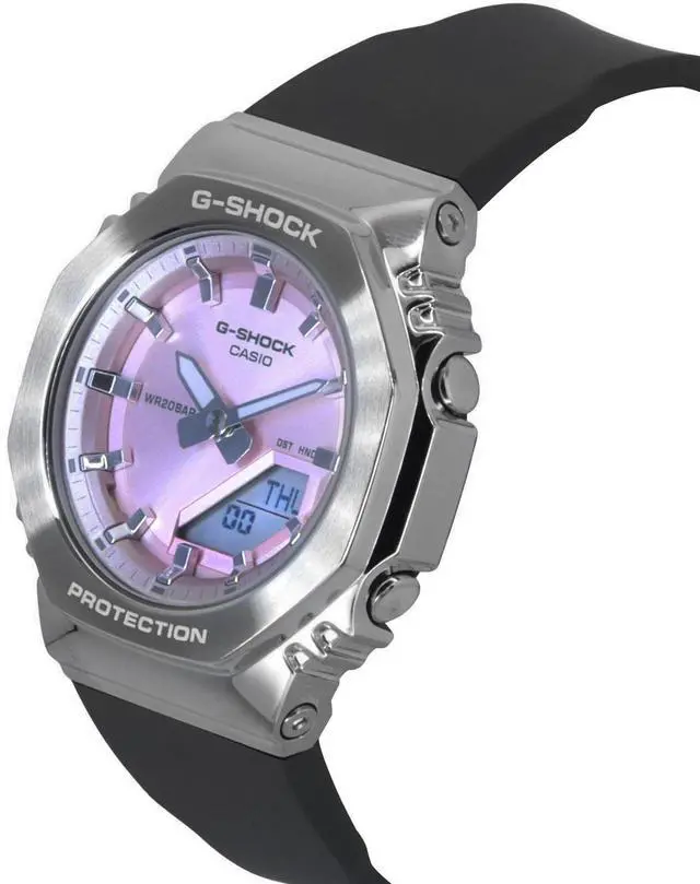 Alt view image 4 of 5 - Casio G-Shock Analog Digital Pink Dial Sports Quartz Women's Watch GM-S2110-4A