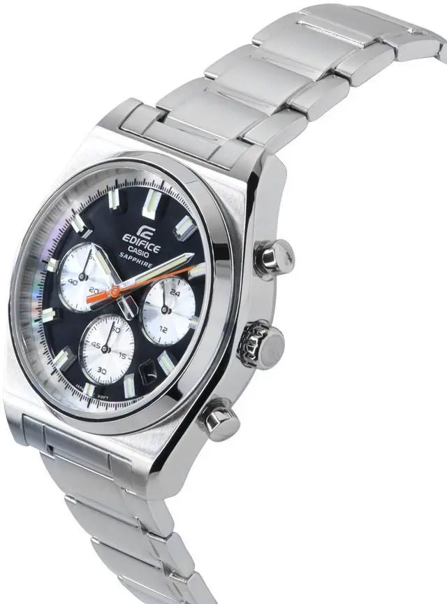 Alt view image 3 of 4 - Casio Edifice Analog Chronograph Black Dial Quartz 100M Men's Watch EFB-730D-1AV