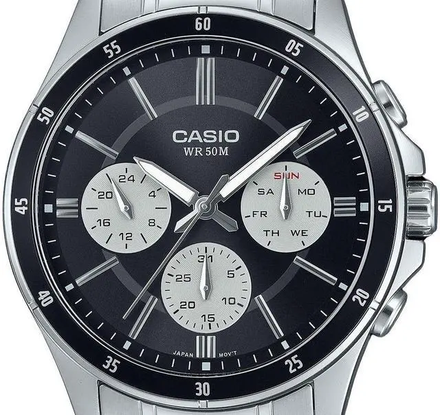 Alt view image 2 of 3 - Casio Standard Analog Black Dial Sports Quartz Men's Watch MTP-1374D-1A3V