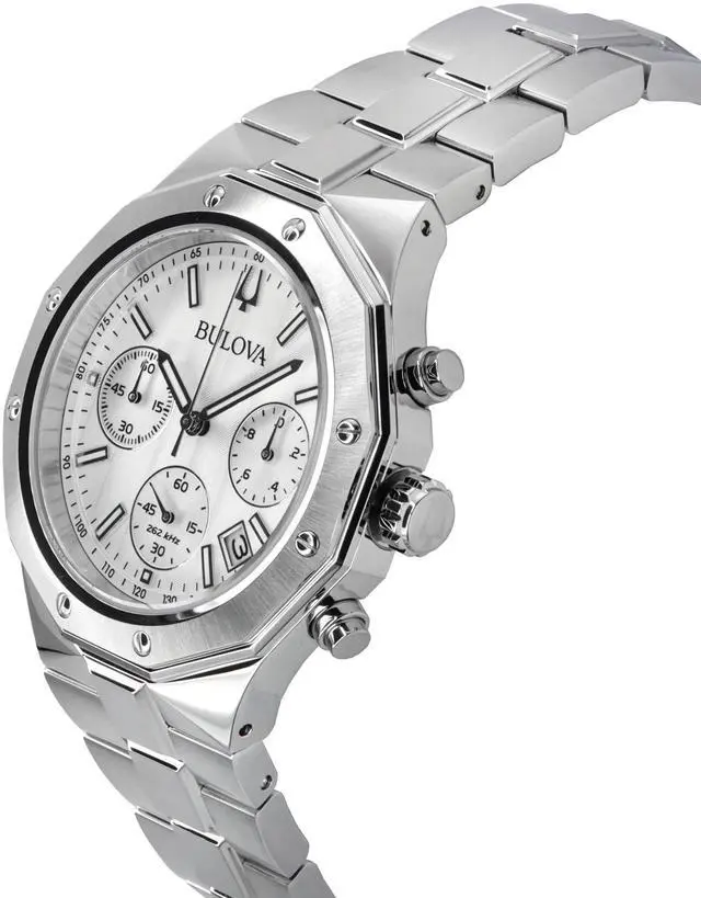 Alt view image 6 of 7 - Bulova Classic Chronograph Stainless Steel Quartz Men's Watch 96B408