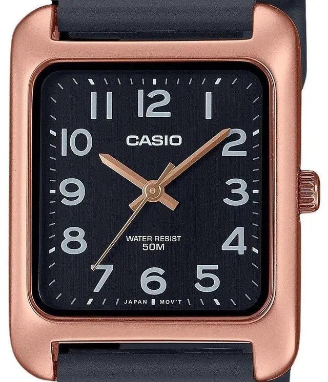 Alt view image 2 of 3 - Casio Standard Analog Resin Strap Black Dial Quartz MTP-B175-5BV Men's Watch