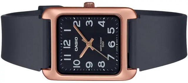 Alt view image 3 of 3 - Casio Standard Analog Resin Strap Black Dial Quartz MTP-B175-5BV Men's Watch