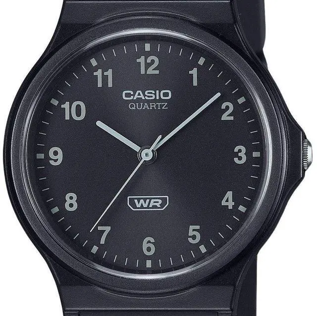 Alt view image 3 of 4 - Casio POP Analog Bio Based Resin Strap Black Dial Quartz MQ-24B-1B Unisex Watch