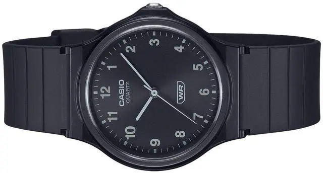 Alt view image 4 of 4 - Casio POP Analog Bio Based Resin Strap Black Dial Quartz MQ-24B-1B Unisex Watch