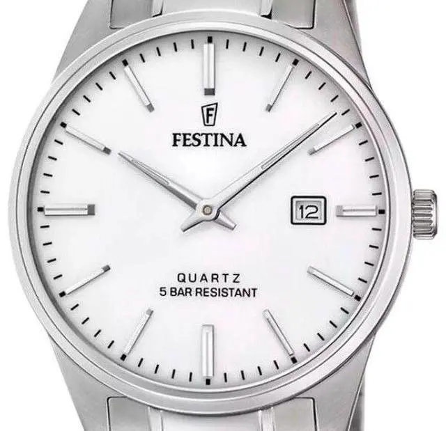 Alt view image 2 of 3 - Festina Classic Stainless Steel White Dial Quartz F20511-2 Men's Watch