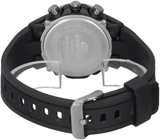 Alt view image 4 of 4 - Casio Edifice Analog Chronograph Grey Dial Solar 100M Men's Watch EQS-960PB-1AV