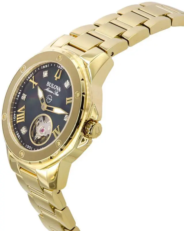 Alt view image 3 of 4 - Bulova Marine Mother Of Pearl Dial Automatic Casual 100M Women's Watch 97P171