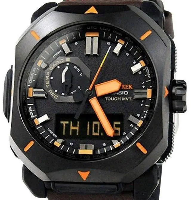 Alt view image 4 of 5 - Casio Pro Trek Solar Atomic Compass Altimeter Barometer Watch PRW6900YL-5