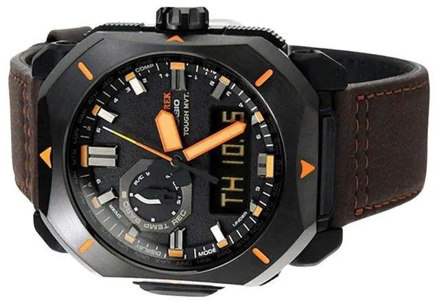 Alt view image 5 of 5 - Casio Pro Trek Solar Atomic Compass Altimeter Barometer Watch PRW6900YL-5