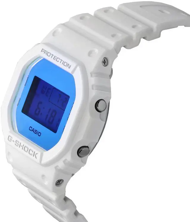 Alt view image 3 of 4 - Casio G-Shock Digital White Resin Strap Quartz DW-5600TL-7 200M Men's Watch