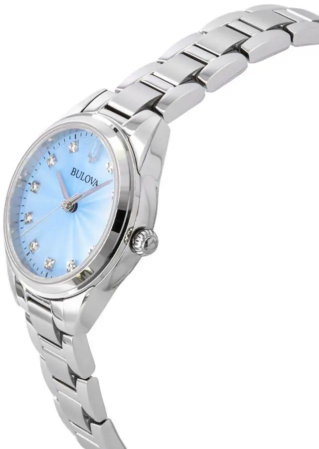 Alt view image 2 of 3 - Bulova Sutton Light Blue Dial Quartz Casual Women's Watch 96P250