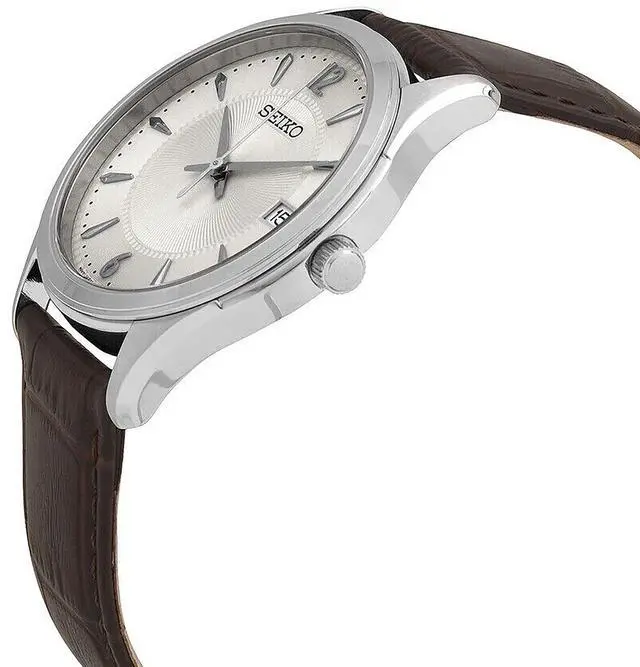 Alt view image 2 of 4 - Seiko Discover More Beige Dial Quartz Dress 100M Men's Watch SUR421P1