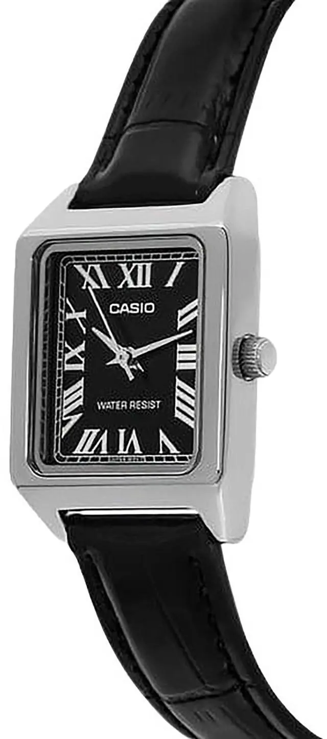 Alt view image 3 of 4 - Casio Standard Analog Leather Strap Black Dial Quartz LTP-V007L-1B Women's Watch