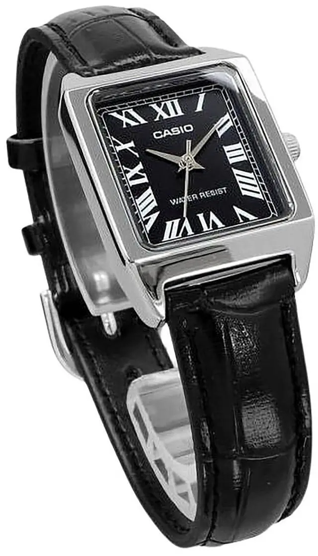 Alt view image 2 of 4 - Casio Standard Analog Leather Strap Black Dial Quartz LTP-V007L-1B Women's Watch
