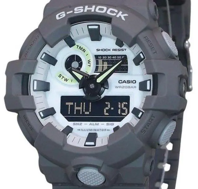 Alt view image 2 of 3 - Casio G-Shock White Dial Quartz Sports 200M Men's Watch GA-700HD-8A