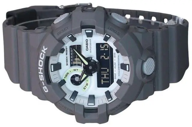 Alt view image 3 of 3 - Casio G-Shock White Dial Quartz Sports 200M Men's Watch GA-700HD-8A
