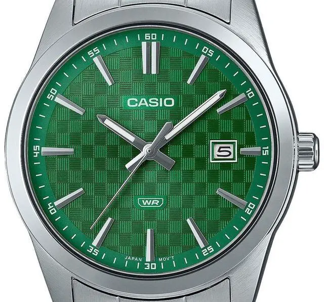 Alt view image 2 of 3 - Casio Standard Green Dial Quartz Casual Men's Watch MTP-VD03D-3A1