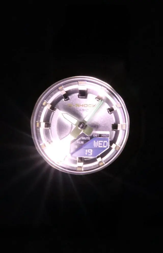 Alt view image 3 of 5 - Casio G-Shock Siver Dial Quartz Sports 200M Ladies Watch GM-S2100BC-1A