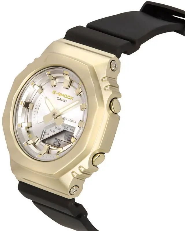 Alt view image 4 of 5 - Casio G-Shock Siver Dial Quartz Sports 200M Ladies Watch GM-S2100BC-1A