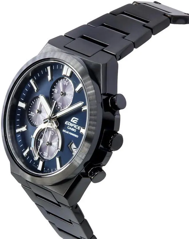Alt view image 3 of 4 - Casio Edifice Chronograph Blue Dial Sports Solar 100M Men's Watch EQS-950DC-2A