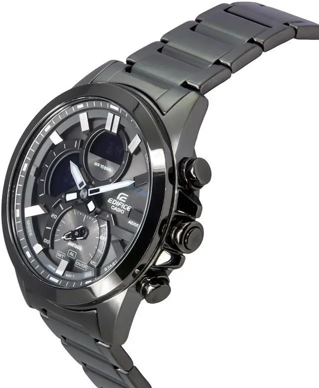 Alt view image 4 of 5 - Casio Edifice Grey Dial Sports Quartz 100M Men's Watch ECB-30DC-1B