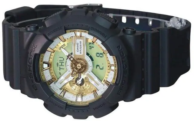 Alt view image 3 of 3 - Casio G-Shock Gold Dial Quartz Sports 200M Men's Watch GA-110CD-1A9