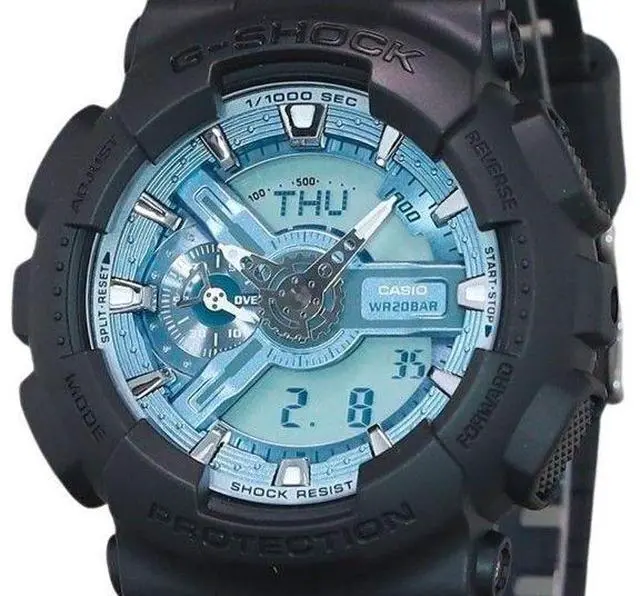 Alt view image 2 of 3 - Casio G-Shock Ocean Blue Dial Quartz Sports 200M Men's Watch GA-110CD-1A2
