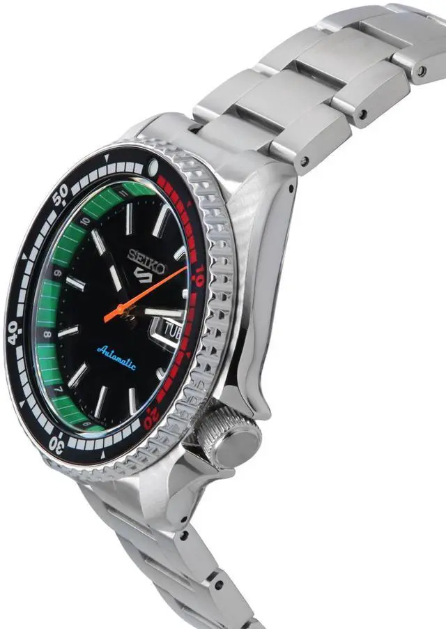 Alt view image 3 of 4 - Seiko 5 Sports SKX Style Black Dial Sports Automatic 100M Men's Watch SRPK13K1