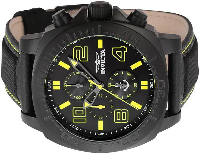 Alt view image 3 of 3 - Invicta Ocean Voyage Chronograph Nylon Strap Black Dial Quartz 46287 Men's Watch