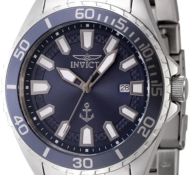 Alt view image 2 of 3 - Invicta Ocean Voyage Stainless Steel Blue Dial Quartz 46278 Men's Watch