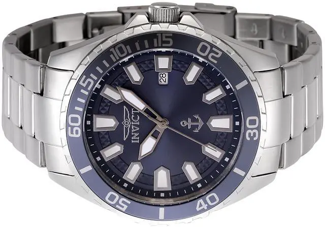 Alt view image 3 of 3 - Invicta Ocean Voyage Stainless Steel Blue Dial Quartz 46278 Men's Watch