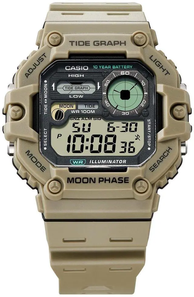 Alt view image 4 of 4 - Casio Standard Digital Graph Sports Quartz 100M Men's Watch WS-1700H-5AV