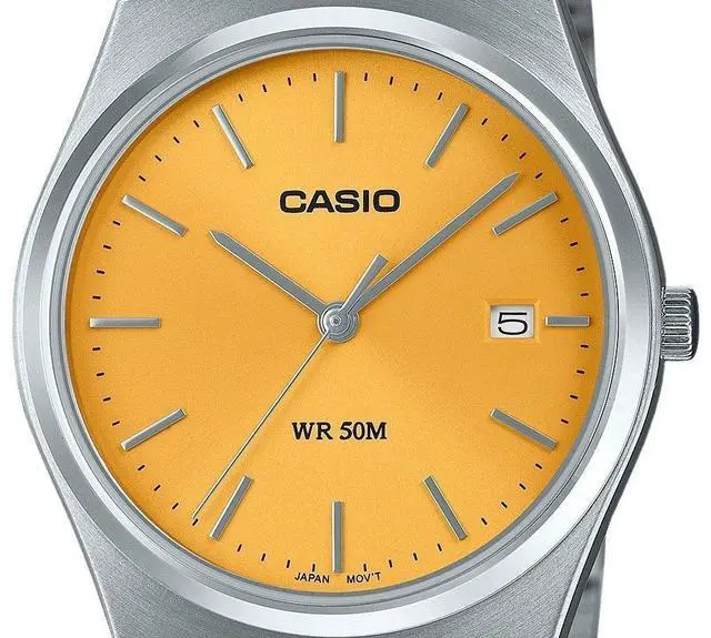 Alt view image 2 of 3 - Casio Standard Analog Yellow Dial Dress Quartz Unisex Watch MTP-B145D-9AV