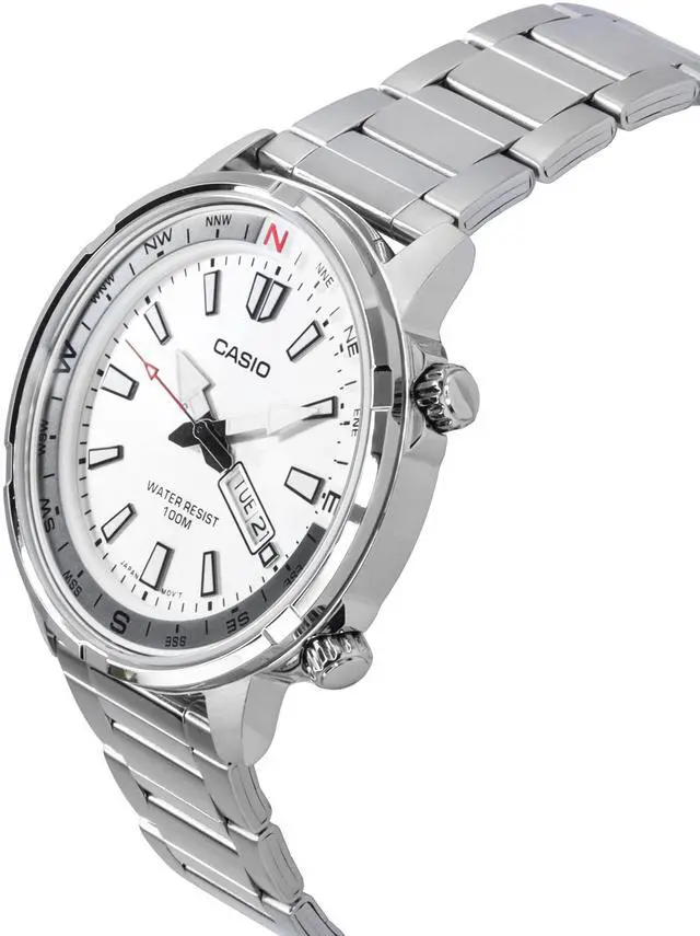 Alt view image 3 of 4 - Casio Standard Analog Silver Dial Casual Quartz 100M Men's Watch MTD-130D-7AV