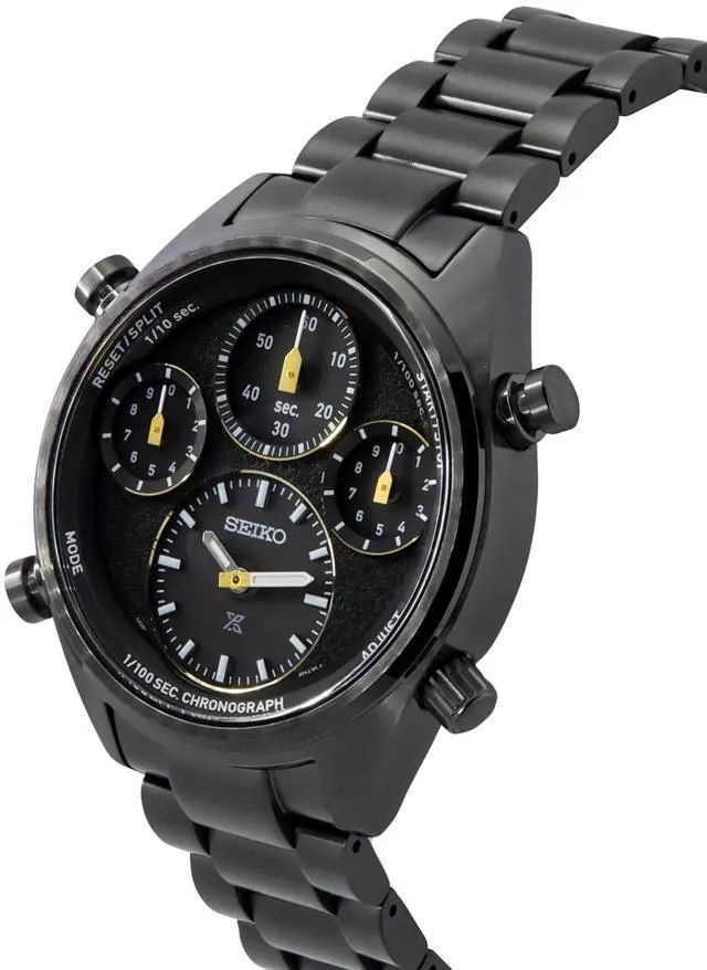 Alt view image 3 of 4 - Seiko Prospex Black Dial Chronograph Solar 100M Men's Watch SFJ007P1