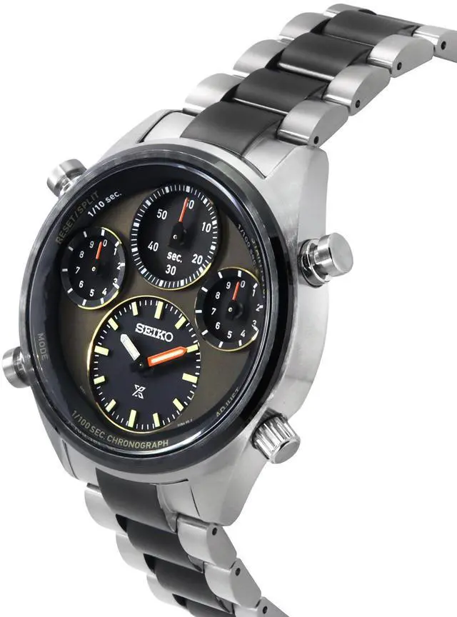 Alt view image 3 of 4 - Seiko Prospex Brown Dial Chronograph Solar 100M Men's Watch SFJ005P1