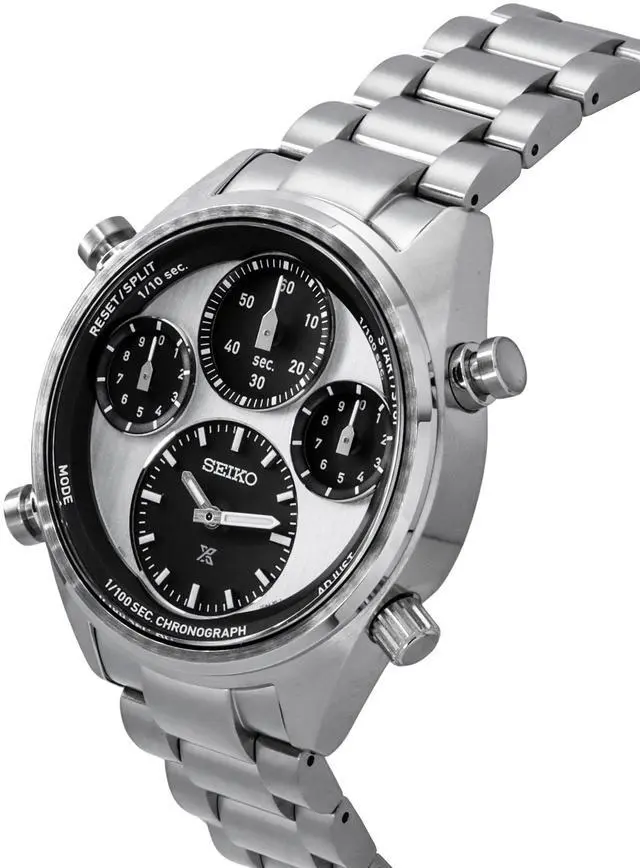 Alt view image 3 of 4 - Seiko Prospex White Dial Chronograph Solar 100M Men's Watch SFJ001P1